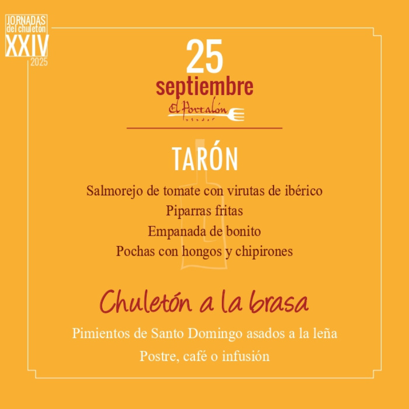 Jornadas chuleton 2025 - Asador El Portalon-25-septiembre Jornadas del chuleton 2025 en Asador El Portalon Día 5 de septiembre
