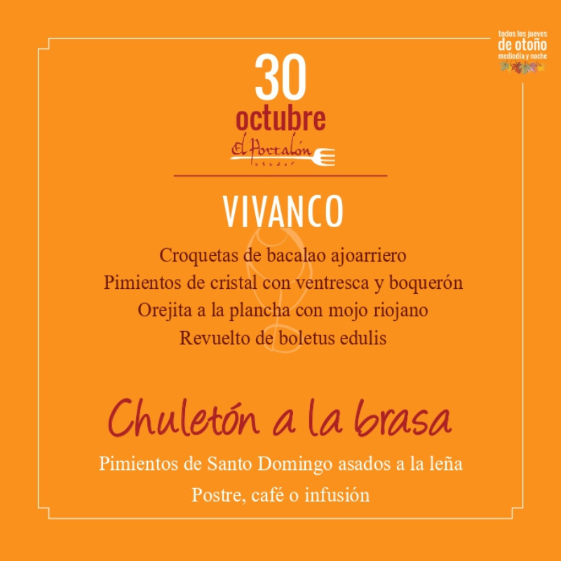 Jornadas chuleton 2025 - Asador El Portalon-30-octubre Jornadas del chuleton 2025 en Asador El Portalon Día 30 de octubre
